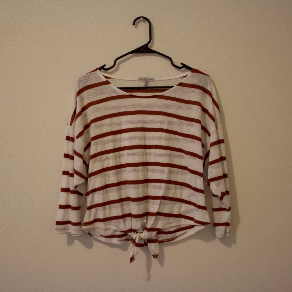 Red and white striped shirt